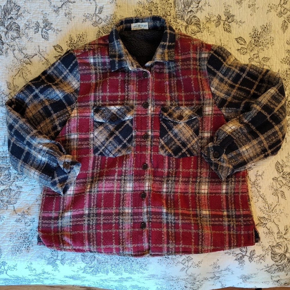 Natural Life Cozy Plaid Jacket